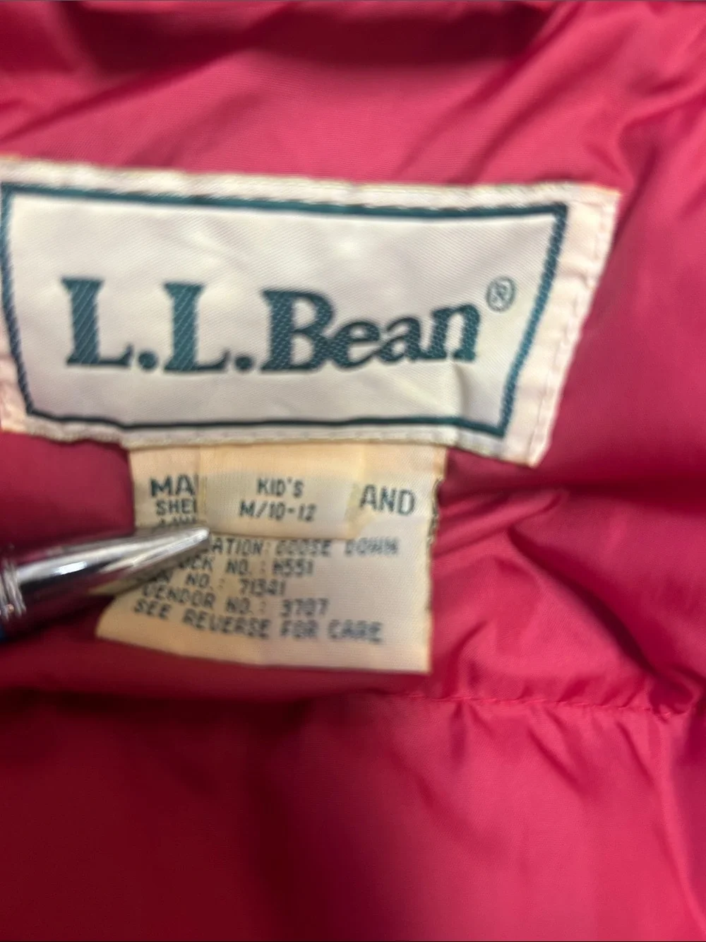 L.L. Bean Vintage Goose Down  Puffer Vest